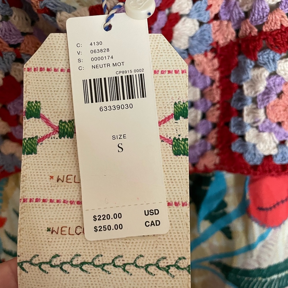 Farm Rio Crochet Mini Dress NWT size small sold out everywhere! - Picture 8 of 14